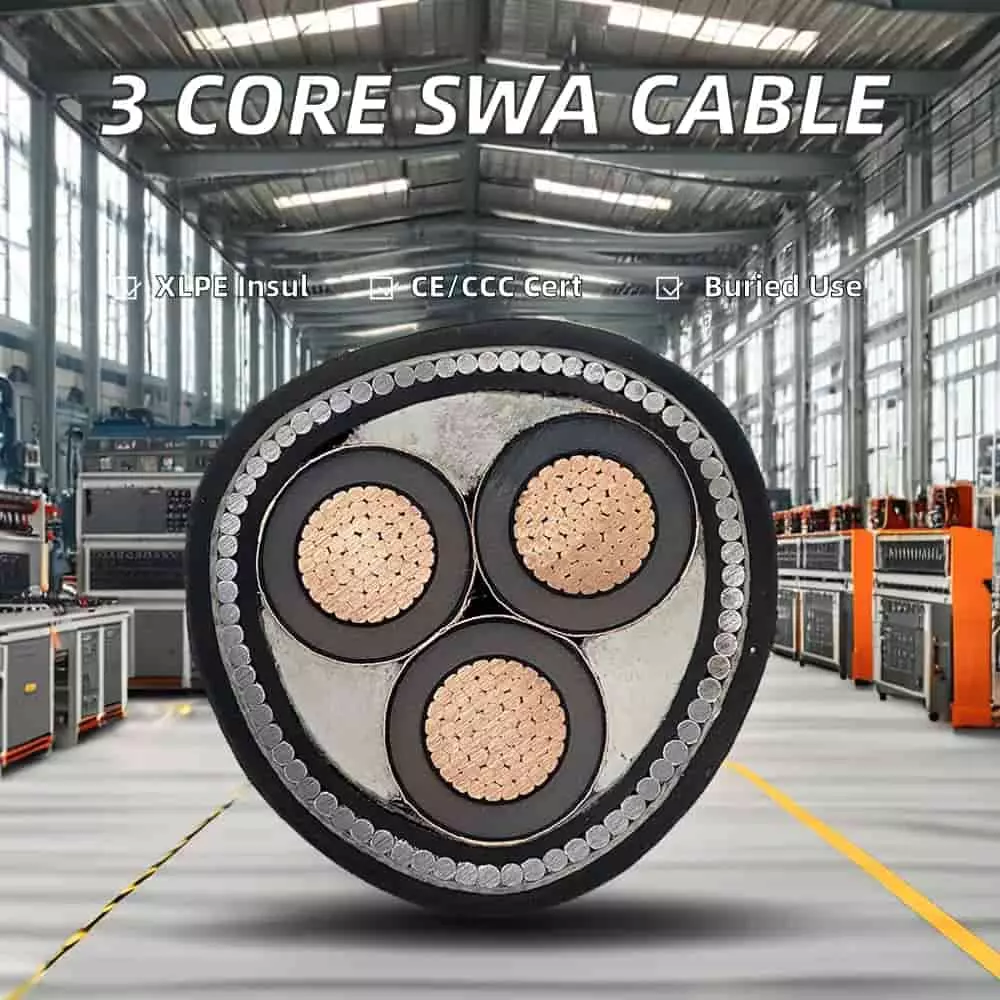 IEC 60502 BS 6622 Factory Produce 16mm² 3 core SWA Cable Supplier Suke®